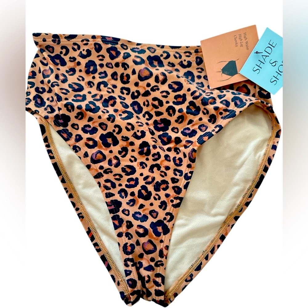 Shade & Shore Leopard Print Bottoms S(4-6)